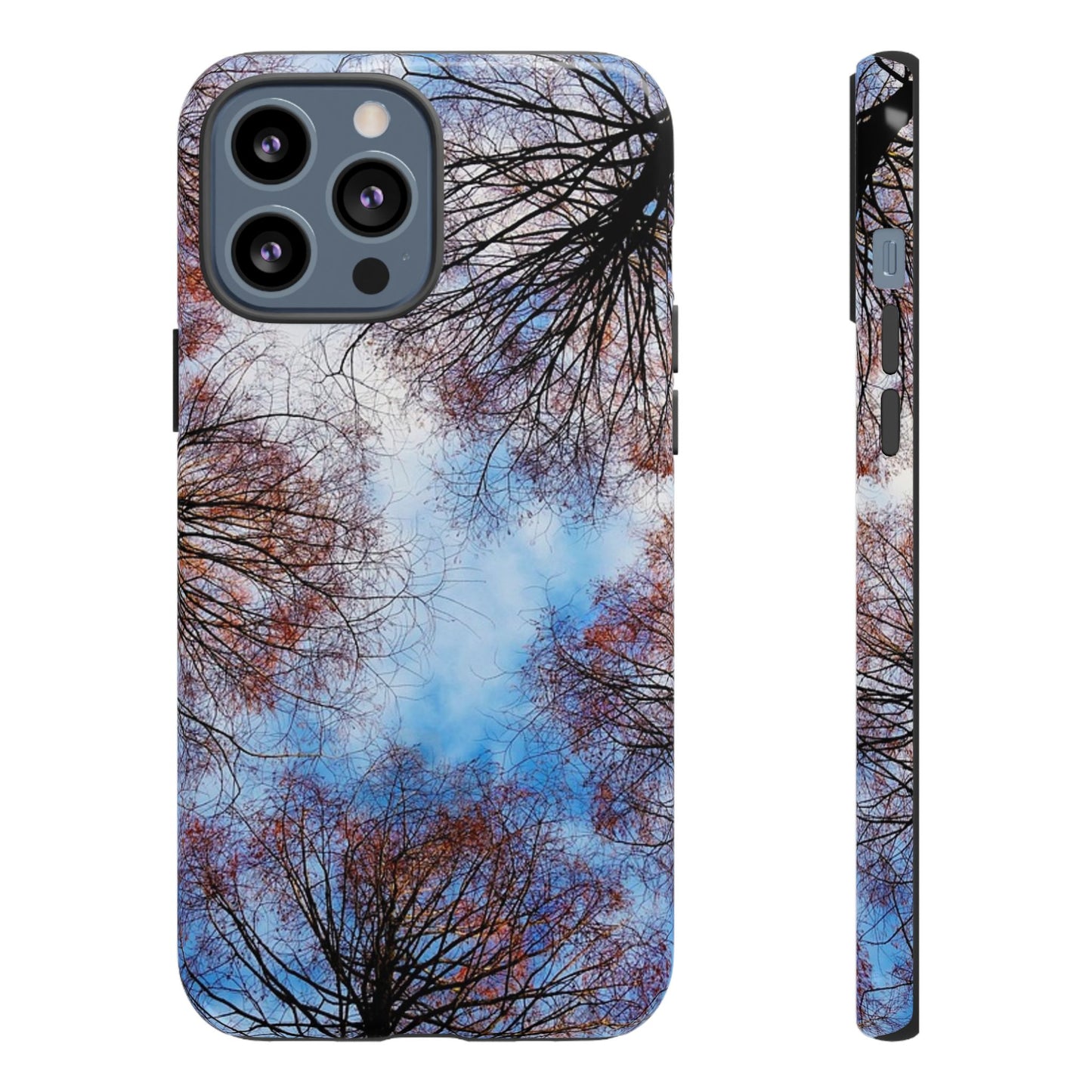 Skyward Trees Phone Case — Nature Forest Canopy Protective Tough Case
