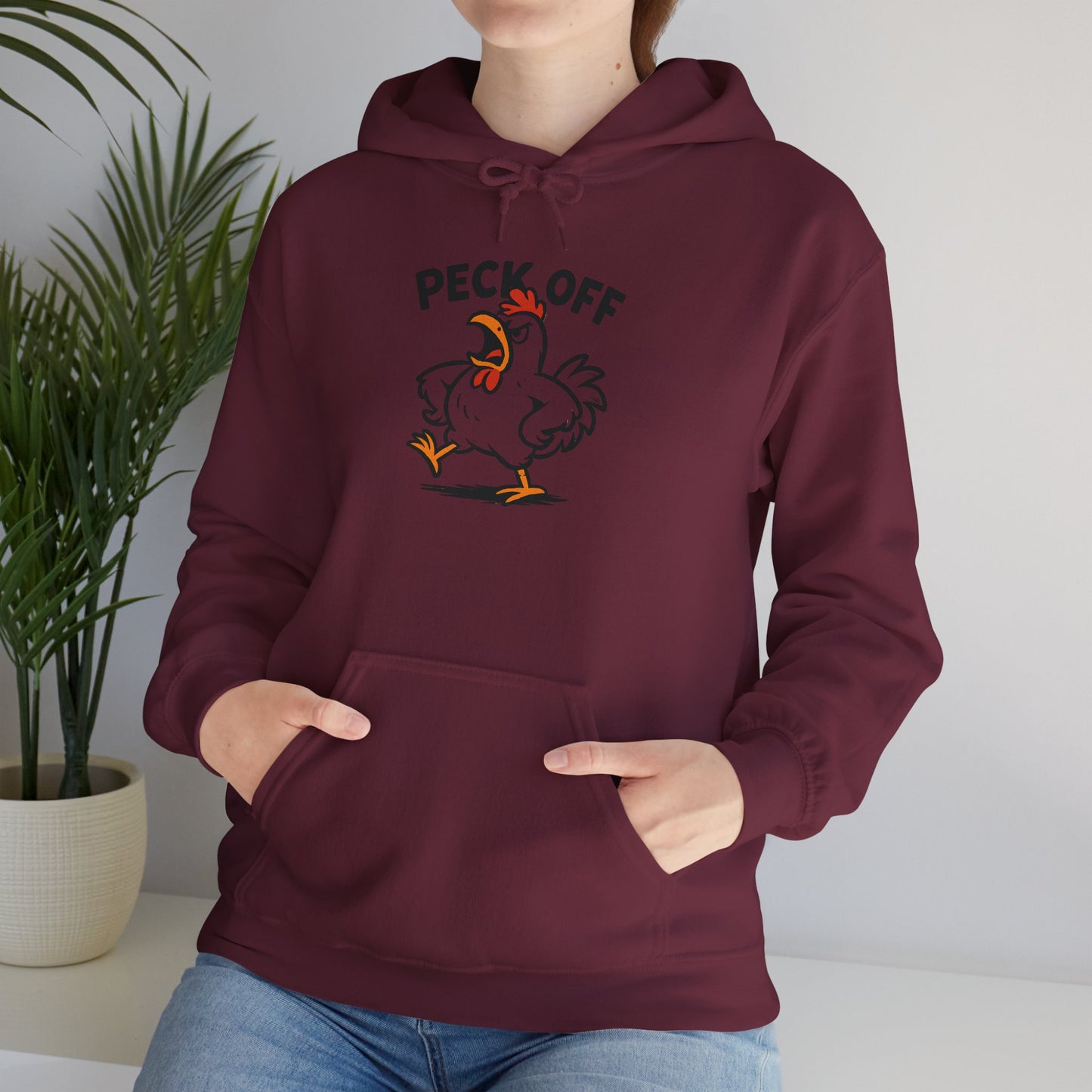 Peck Off Chicken Hoodie – Funny Graphic Poultry Sweatshirt