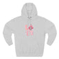 Love Blossom Hoodie — Pink Floral "LOVE" Graphic Fleece Hoodie