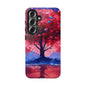 Heart Tree Phone Case — Romantic Red & Blue Protective Tough Case