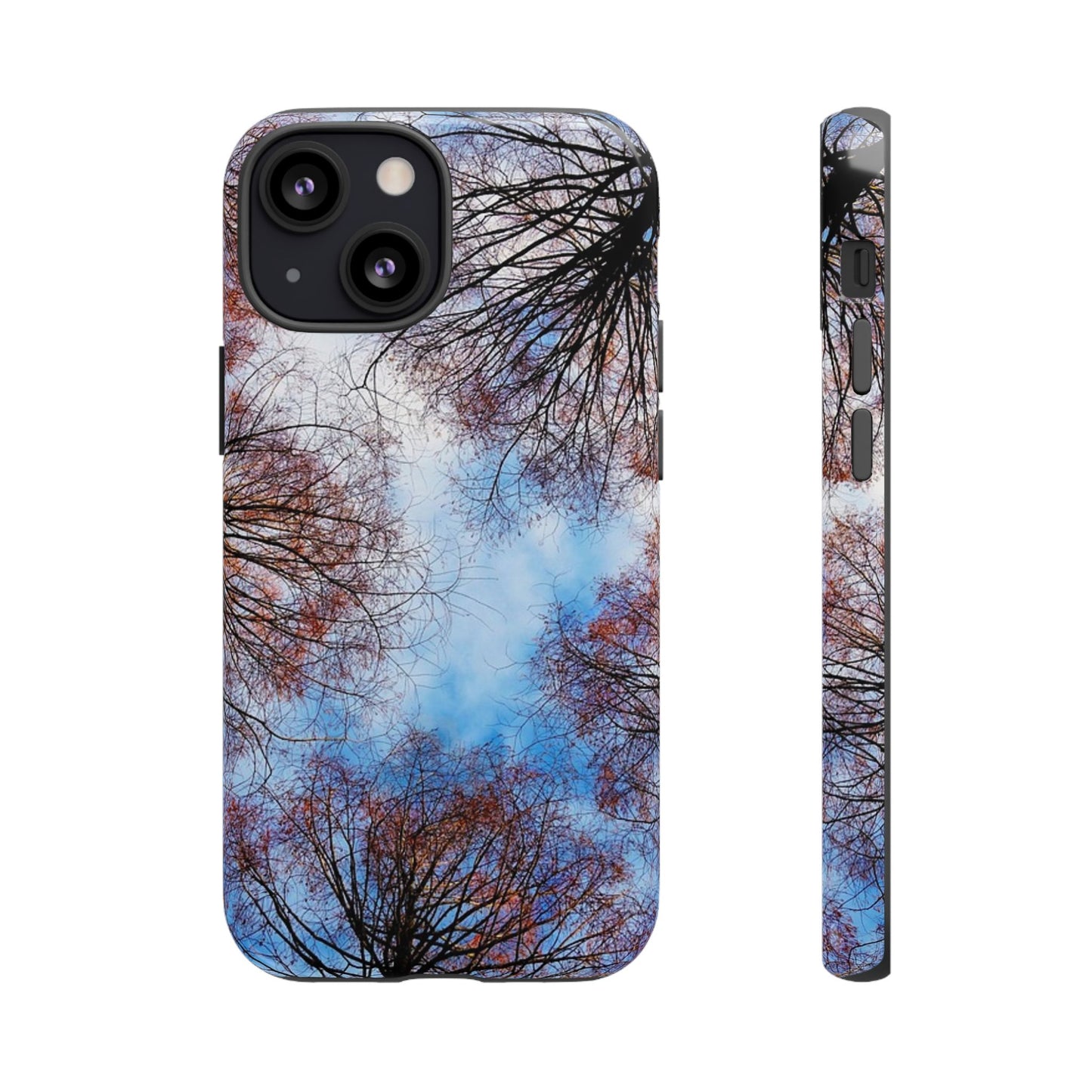 Skyward Trees Phone Case — Nature Forest Canopy Protective Tough Case