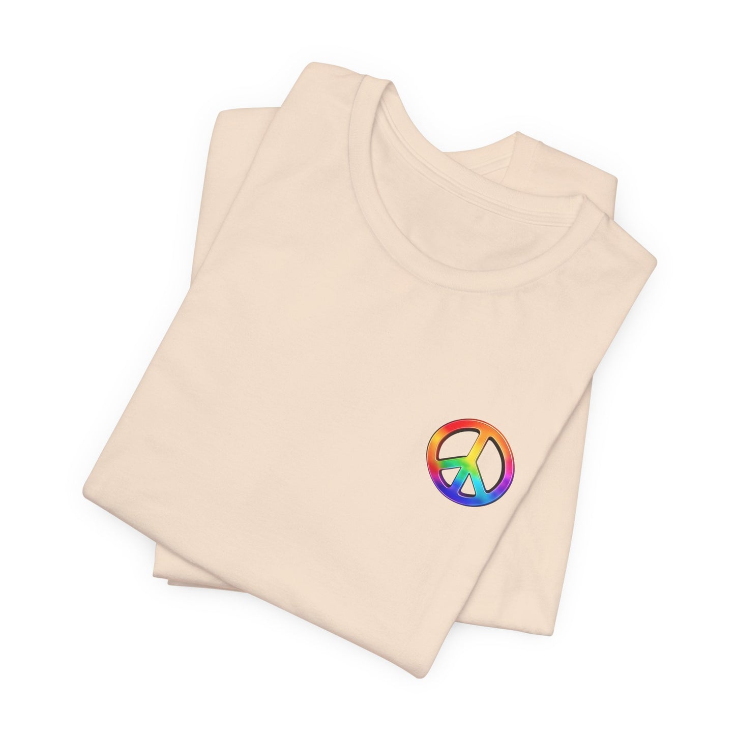 Peace Sign Tie-Dye Tee — Rainbow Hippie Peace Symbol T-Shirt