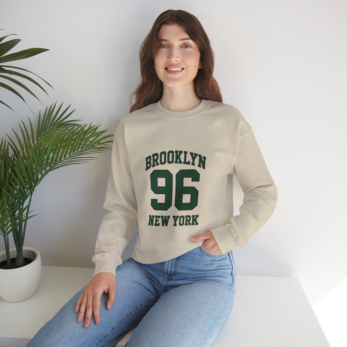 Crewneck Sweatshirt - Brooklyn 96 New York Vintage Athletic Pullover