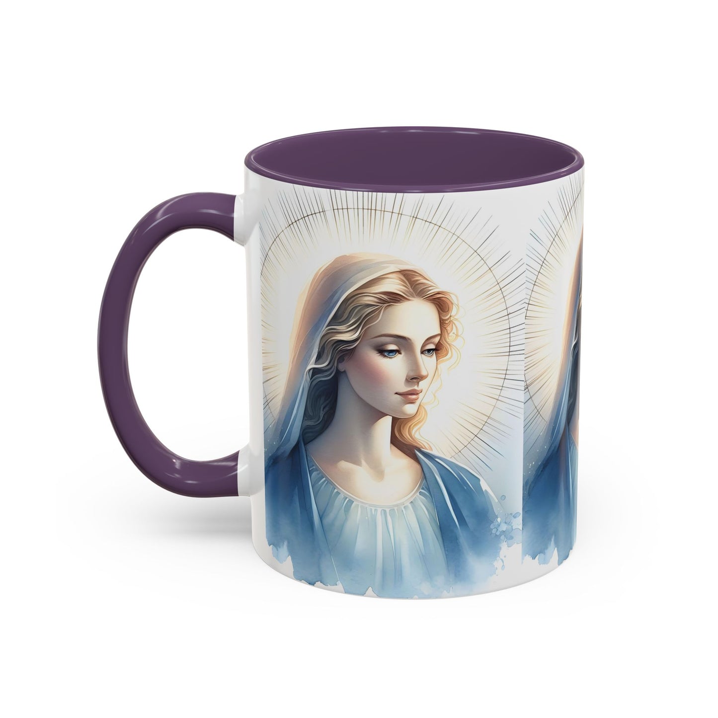 Serene Virgin Mary Accent Coffee Mug
