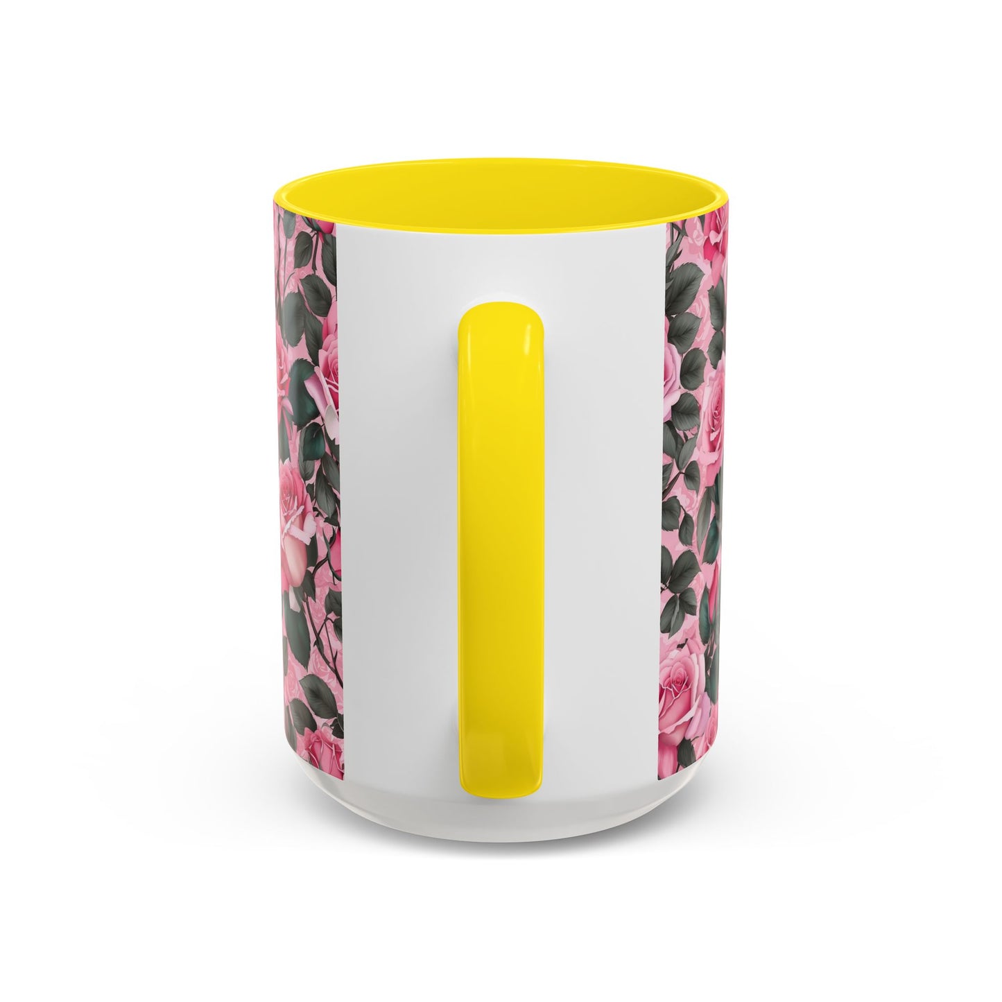 Floral Accent Coffee Mug, Pink Rose Mug, Gift for Her, Tea Cup, Mother's Day Present, Home Decor, Kitchen Essentials