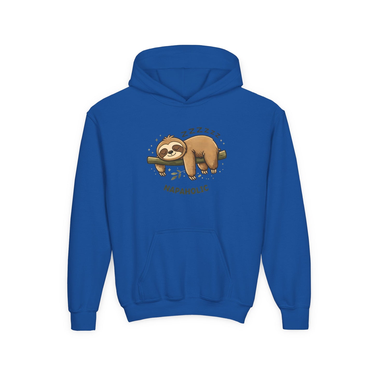 Youth Hoodie — 'Napaholic' Cute Sleeping Sloth Pullover