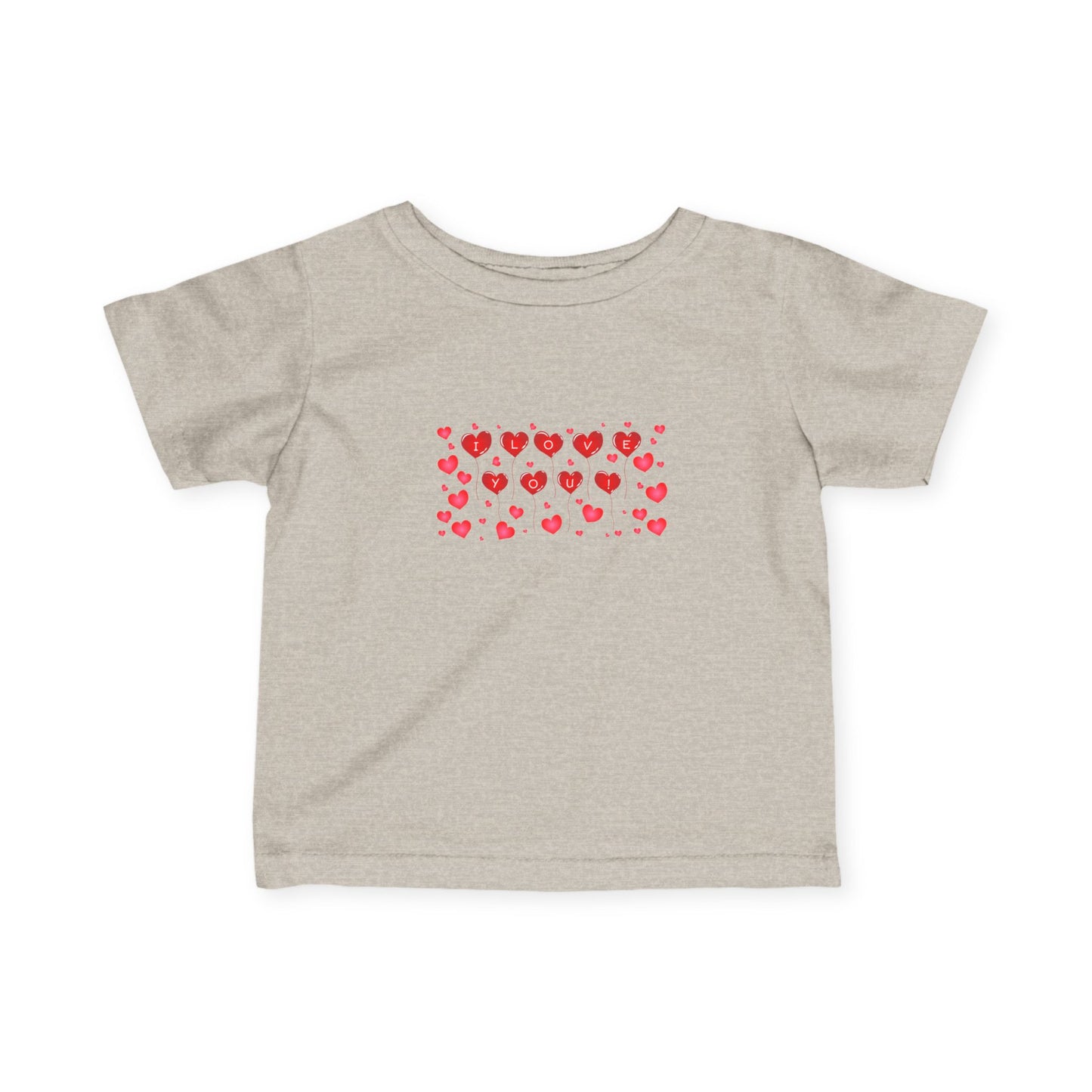 Infant Tee — Red Heart Pattern Baby Shirt (Valentine’s Day)