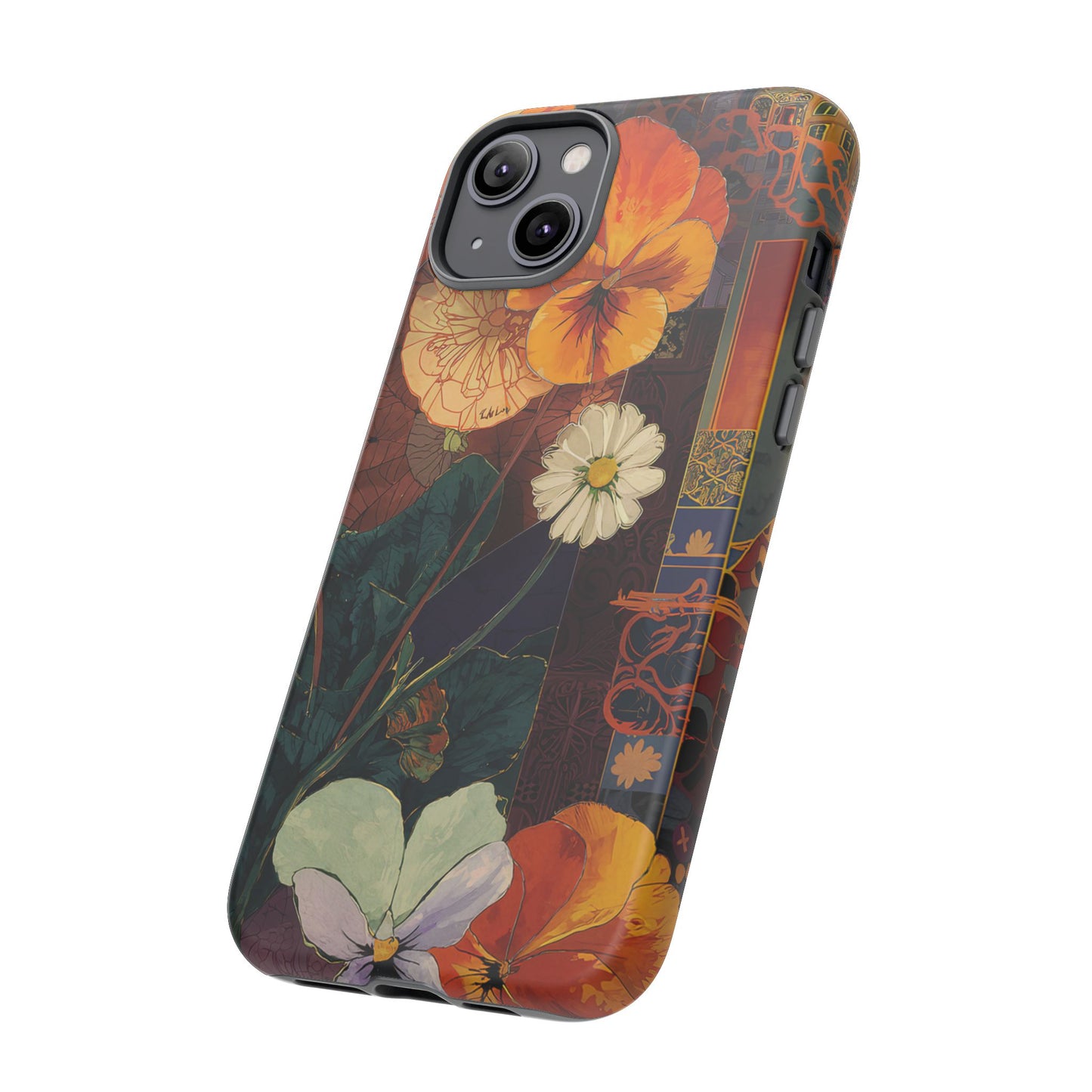 Floral Pansy Tough Phone Case — Vintage Botanical Protection