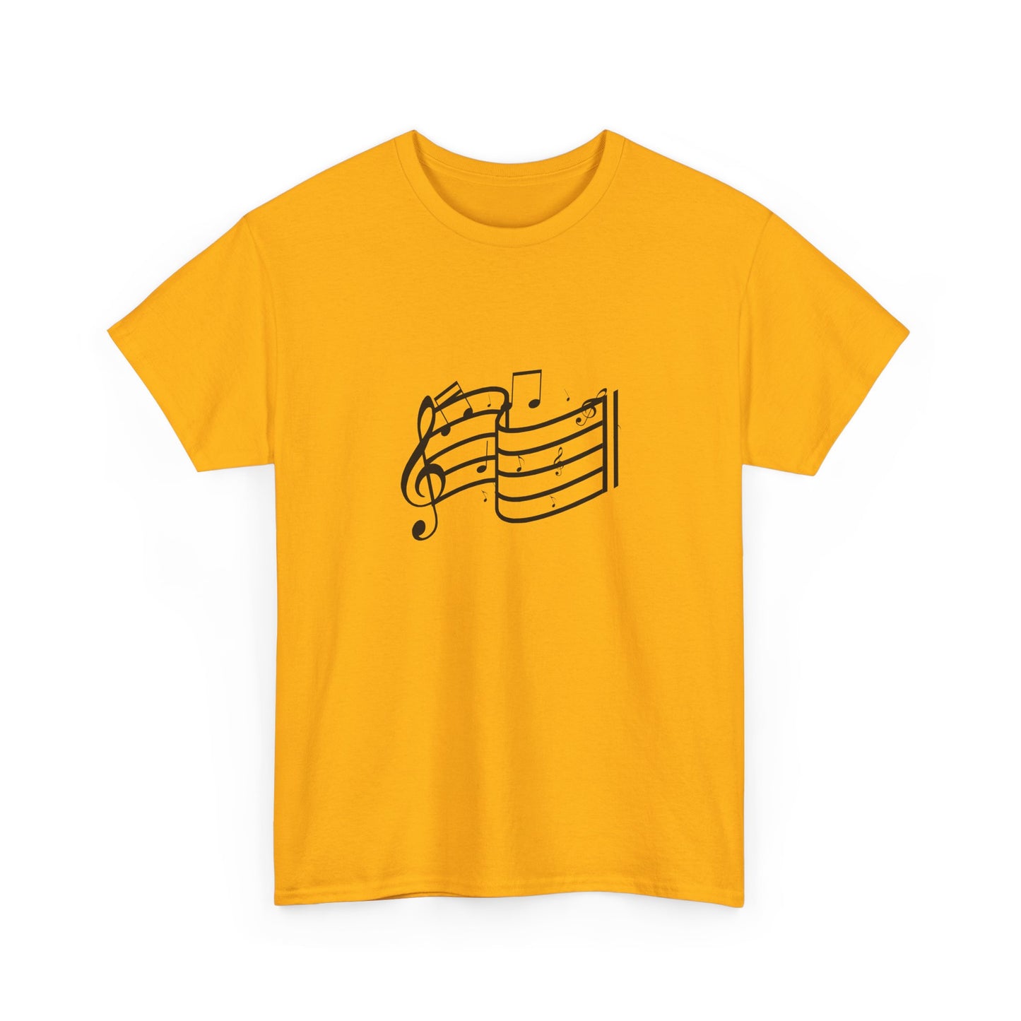 Music Notes T‑Shirt — Minimalist Sheet Music Tee for Musicians & Music Lovers
