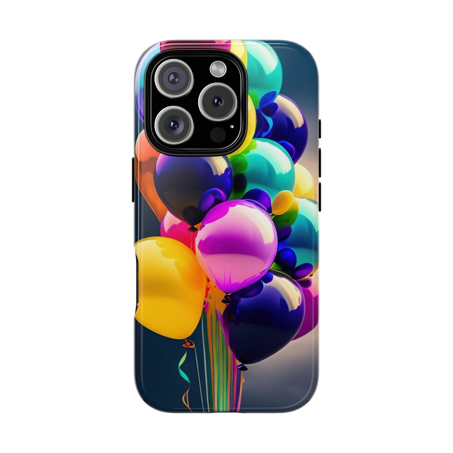 Colorful Balloon Tough Phone Case — Vibrant Party Balloons Protective Cover