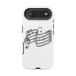 Musical Notes Phone Case — Black Treble Clef Music Staff Tough Case