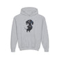 Youth Hoodie — Cute Black Dachshund Graphic