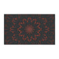 Floor Mat — Red Floral Mandala Heavy-Duty Entrance Rug