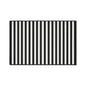 Black & White Striped Heavy Duty Floor Mat — Durable Entrance Rug for Home, Office & Garage