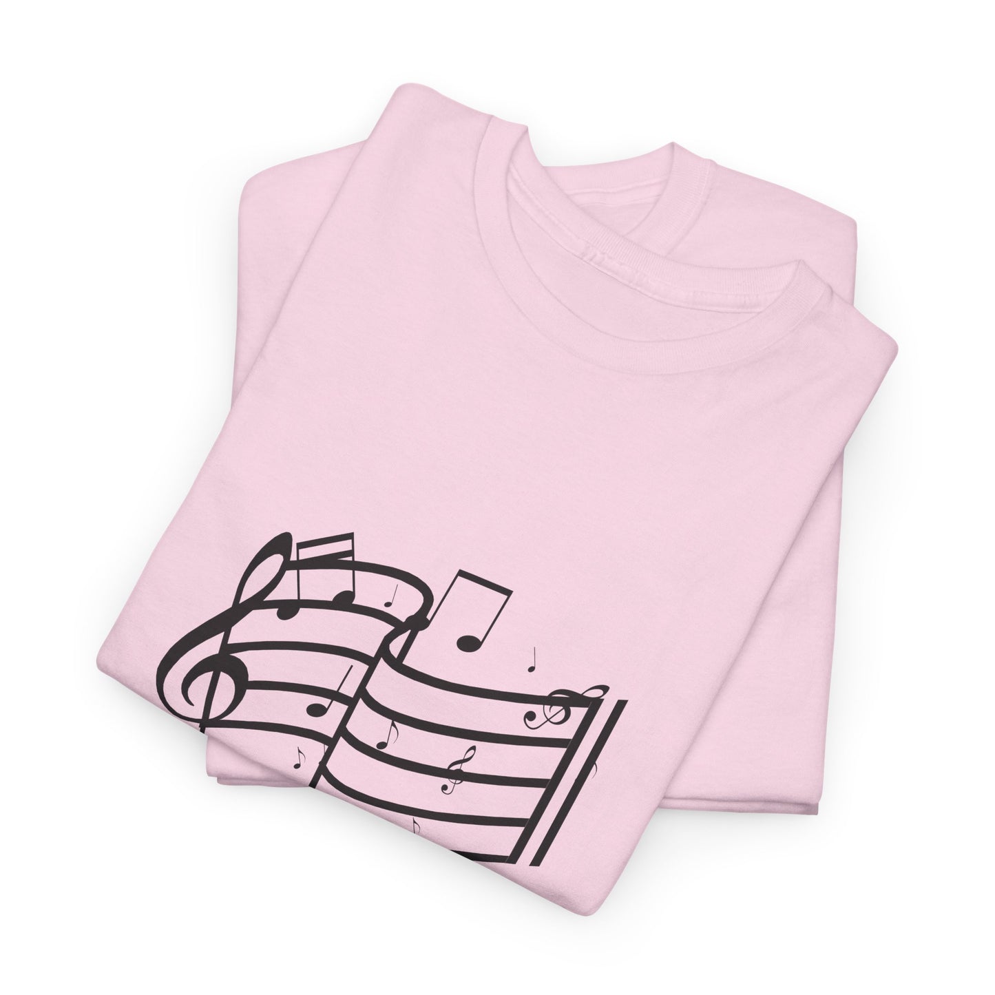 Music Notes T‑Shirt — Minimalist Sheet Music Tee for Musicians & Music Lovers