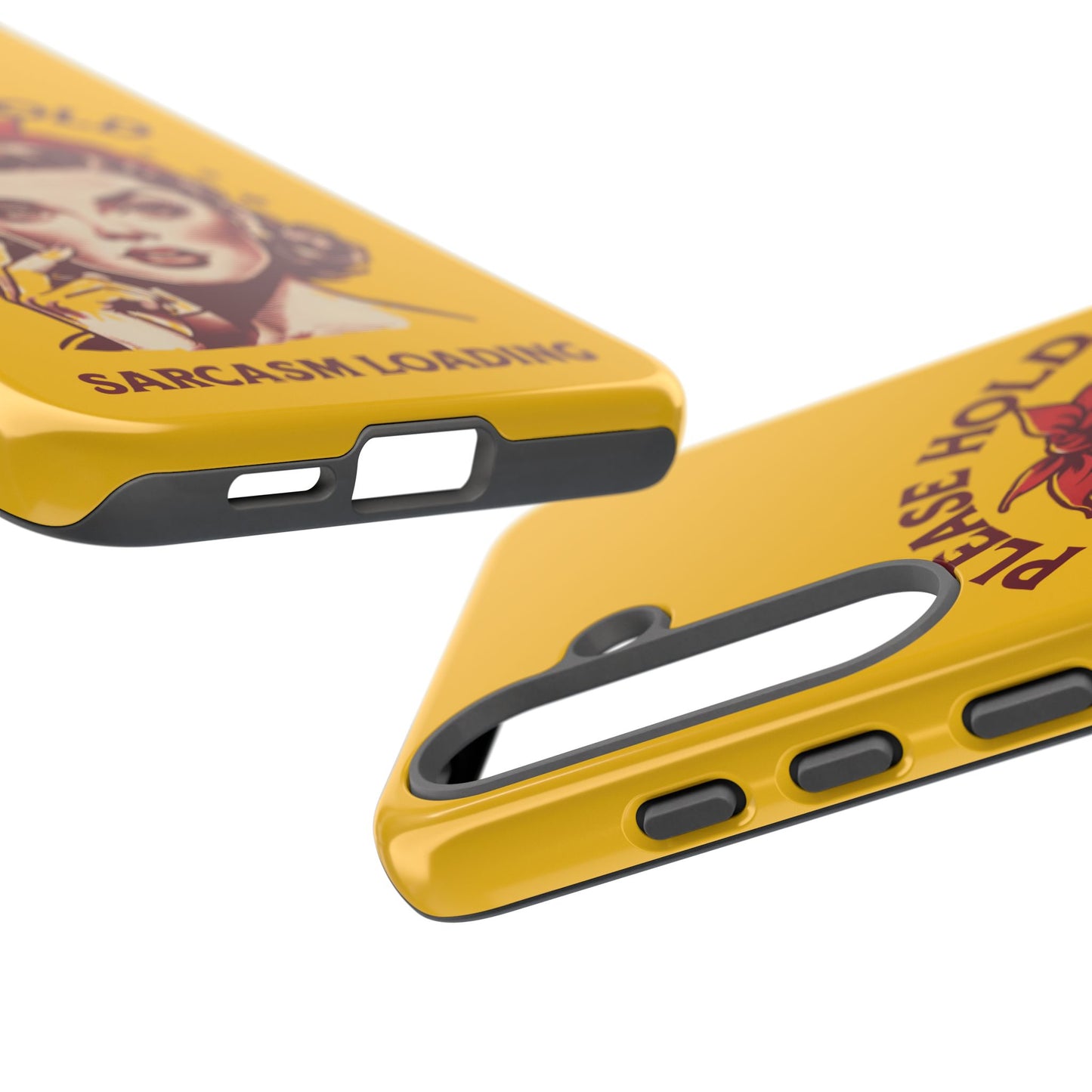 Phone Case - "Please Hold, Sarcasm Loading" Retro Pin-Up Tough Case