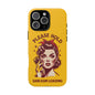 Phone Case - "Please Hold, Sarcasm Loading" Retro Pin-Up Tough Case