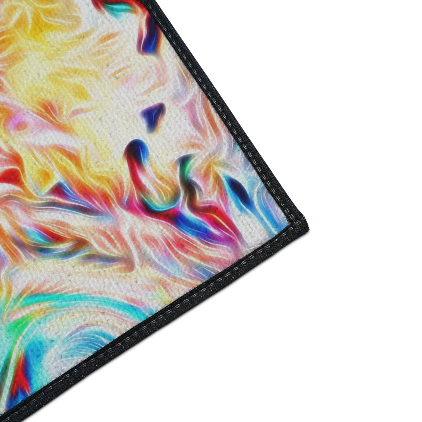 Abstract Swirl Heavy-Duty Floor Mat — Vibrant Colorful Entryway Rug