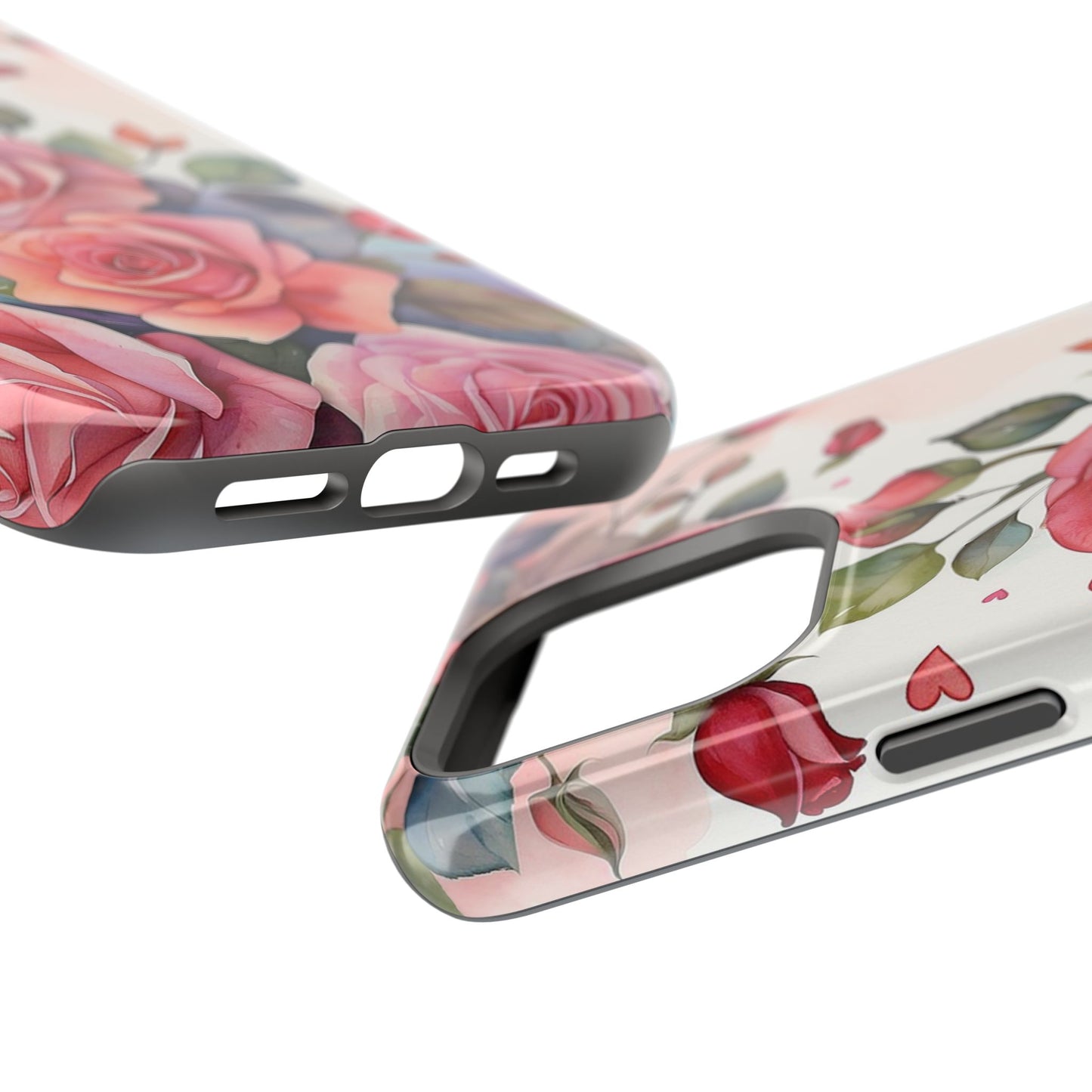Floral Rose Magnetic Phone Case — Impact-Resistant Protective Cover