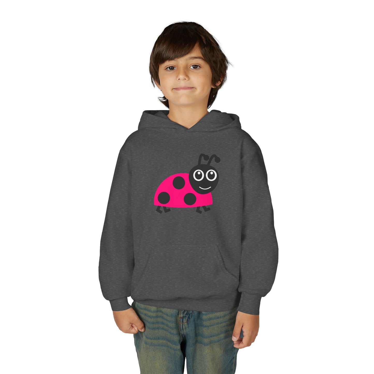 Pink Ladybug Kids Hoodie | Cute Bug Graphic Sweatshirt