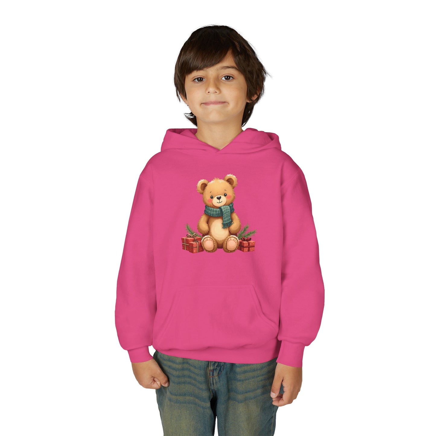 Kids Holiday Teddy Bear Hoodie – Cute Christmas Gift Sweatshirt
