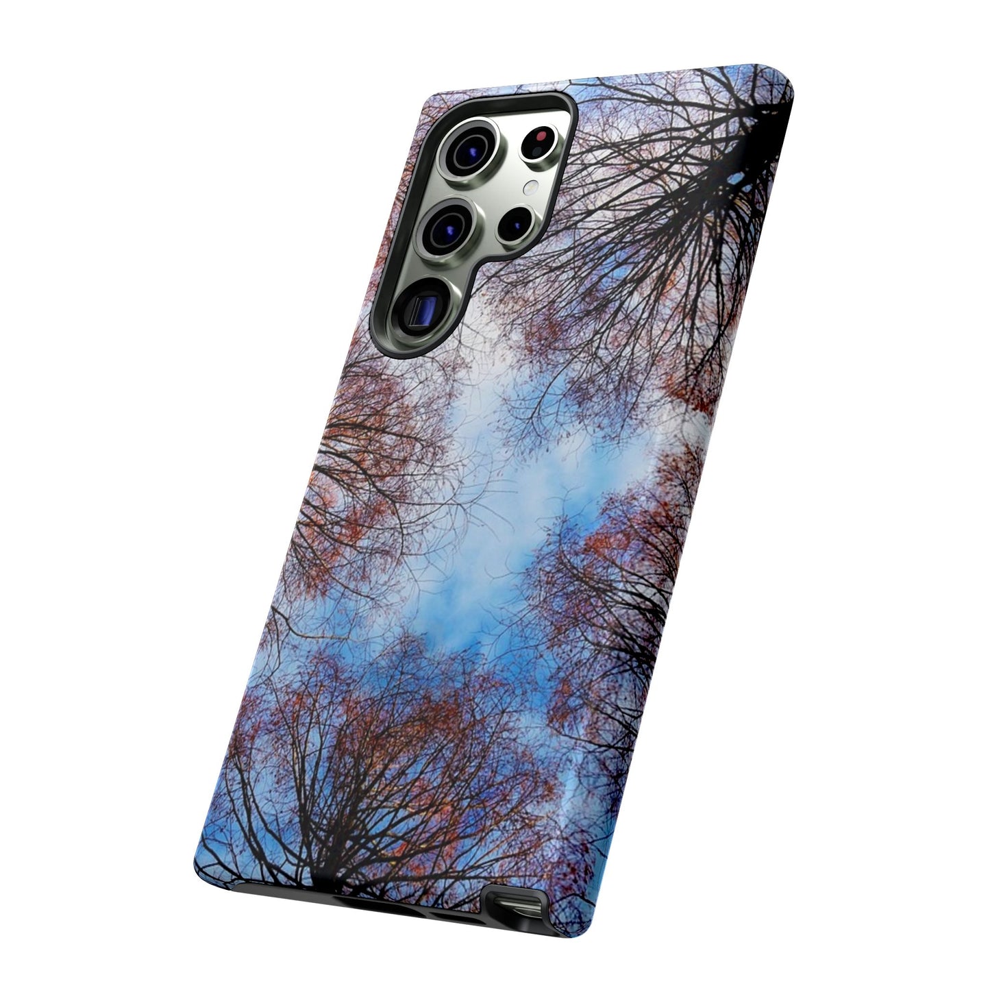 Skyward Trees Phone Case — Nature Forest Canopy Protective Tough Case