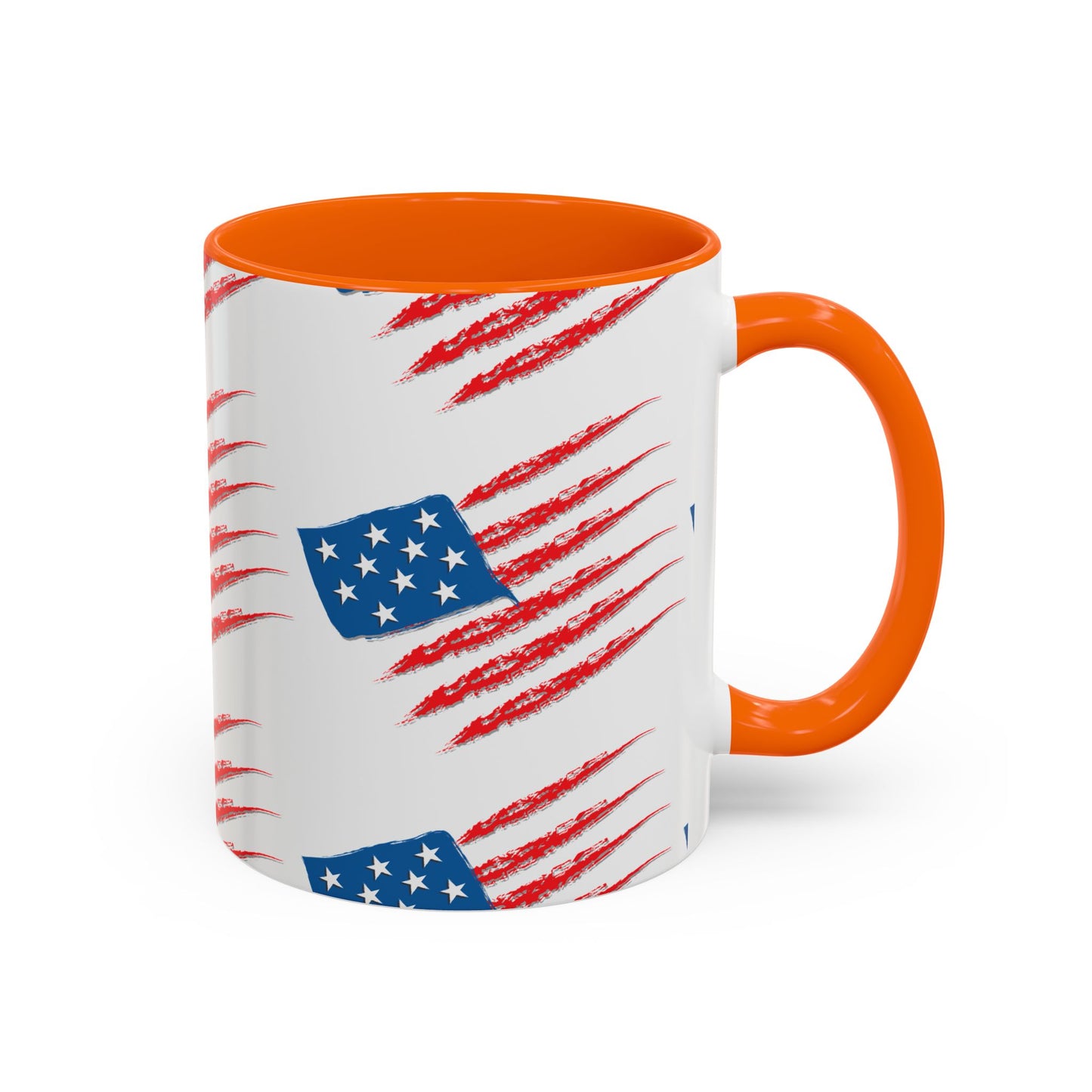 Patriotic Accent Coffee Mug | USA Flag Design