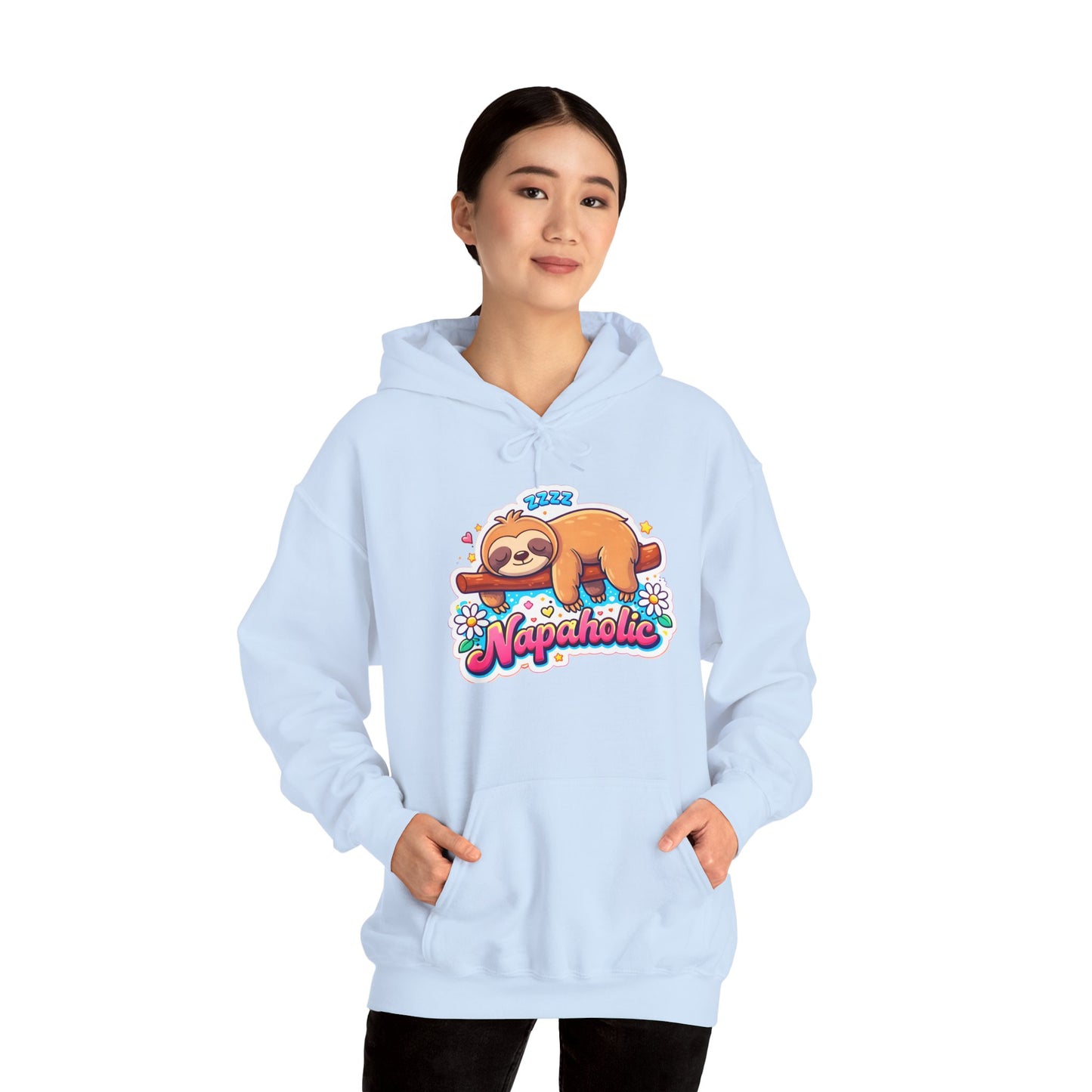 Napaholic Sloth Hoodie — Cute Sleepy Sloth Graphic Sweatshirt