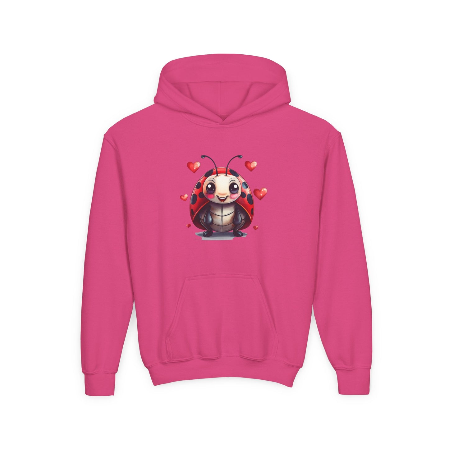 Cute Ladybug with Hearts Hoodie | Kids Valentine Sweatshirt