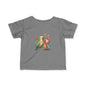 Infant Tee — Cute Pair of Parrots Baby Shirt (Hearts & Love)