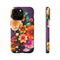 Floral Burst Tough Phone Case — Colorful Retro Flowers Protective Cover