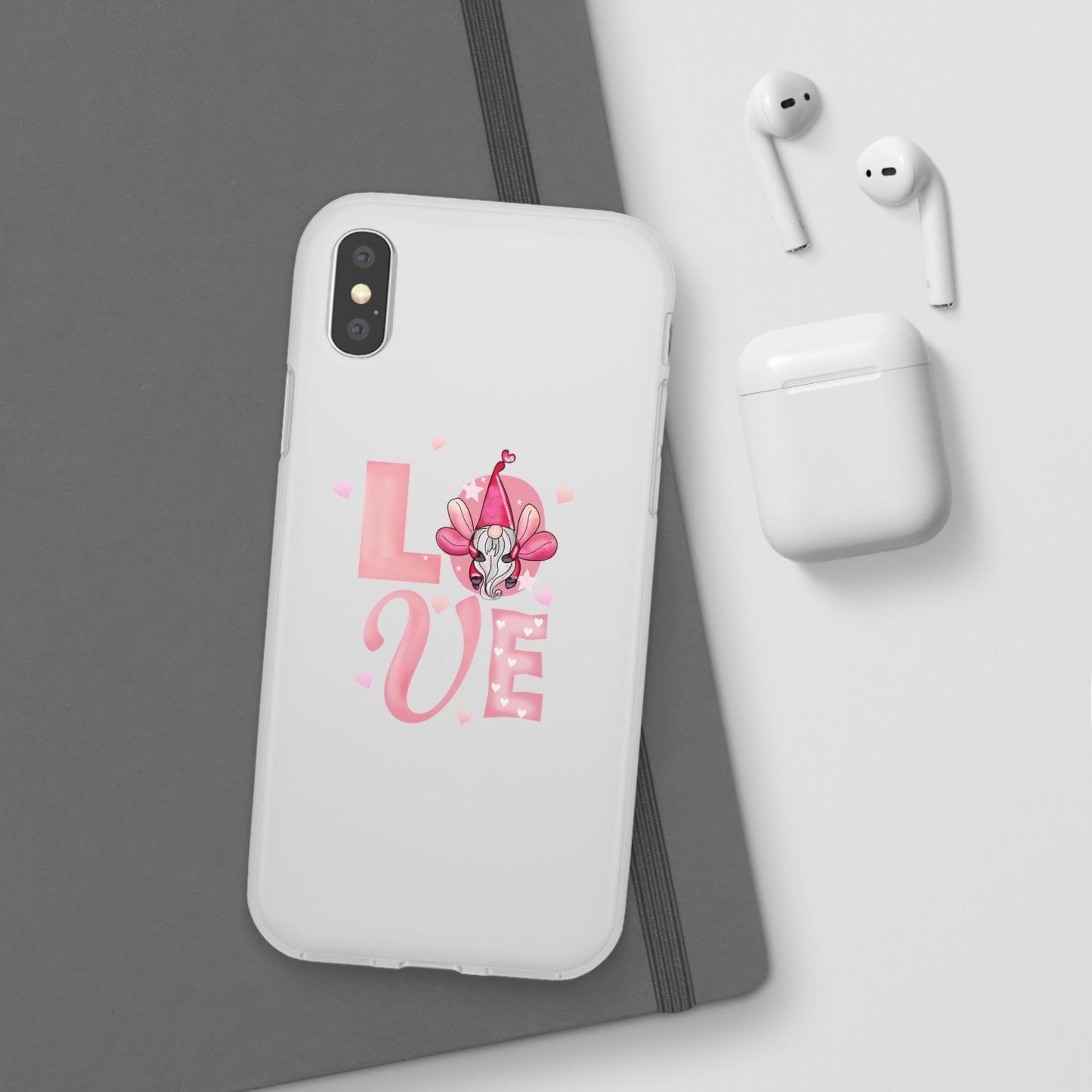 Love Gnome Phone Case — Cute Pink Valentine Flexi Case