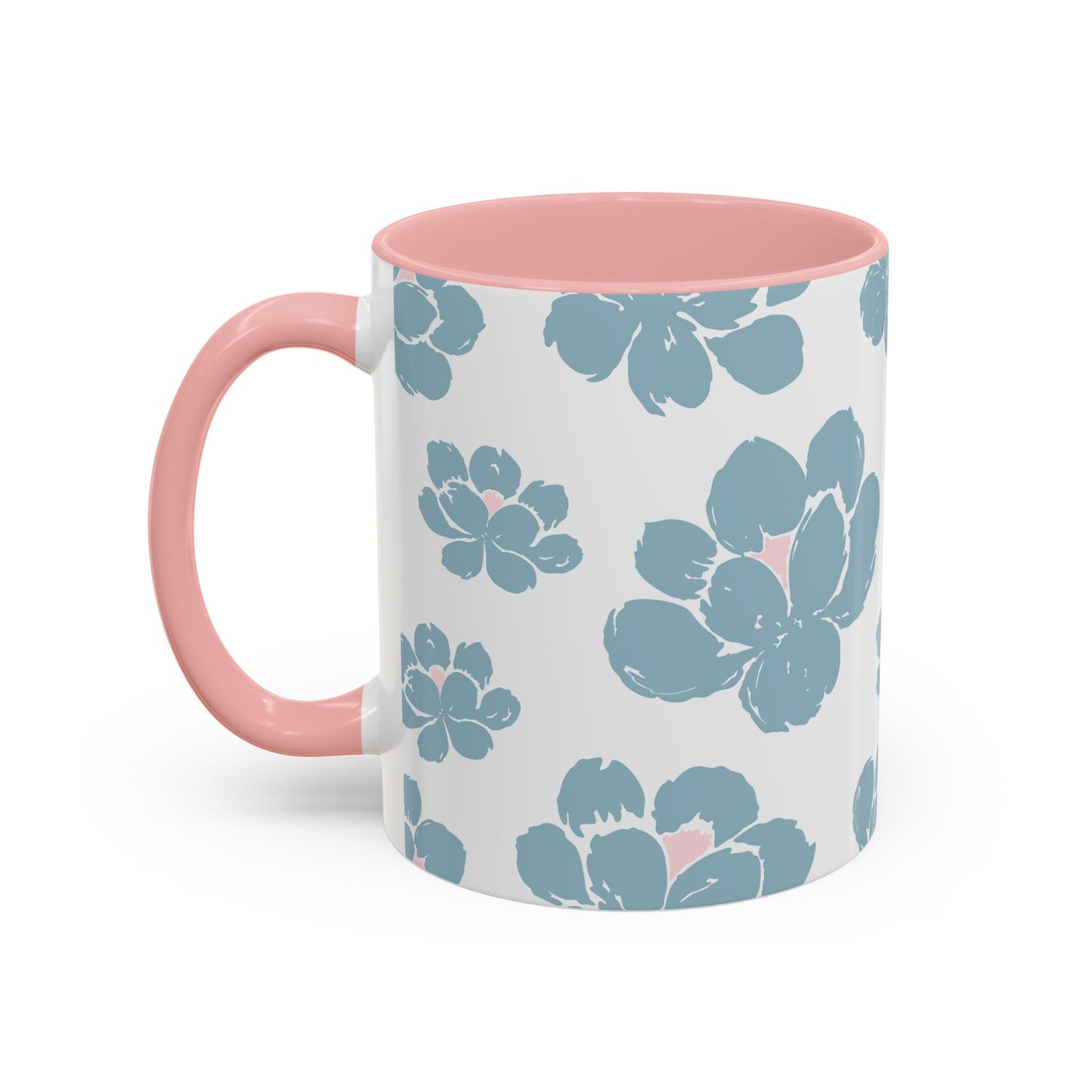 Floral Accent Coffee Mug - Elegant Drinkware, Perfect Gift for Her, Home Decor, Mother's Day, Birthday, Coffee Lovers