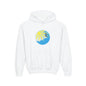 Sunrise Surf Circle Youth Hoodie | Surfing Wave Graphic