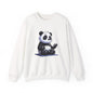 Crewneck Sweatshirt — Meditating Panda Graphic Cozy Pullover