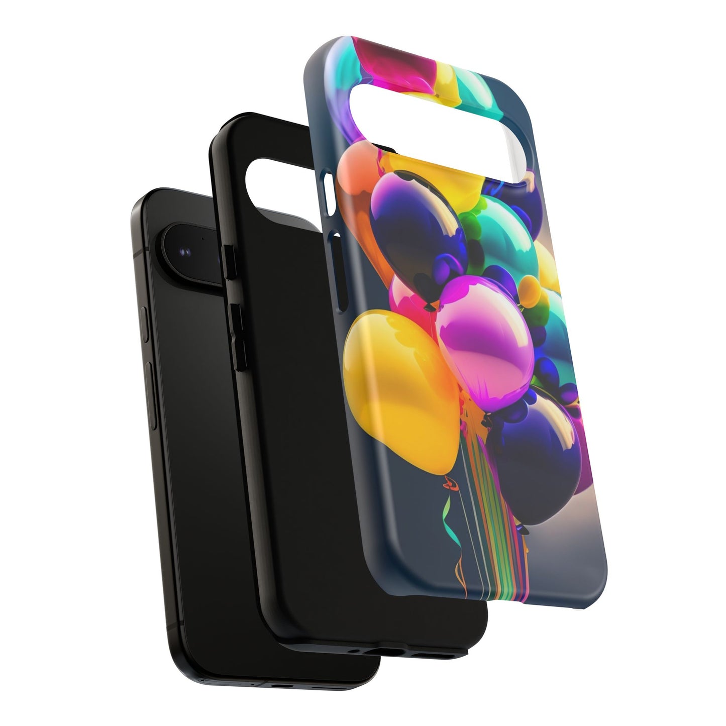Colorful Balloon Tough Phone Case — Vibrant Party Balloons Protective Cover