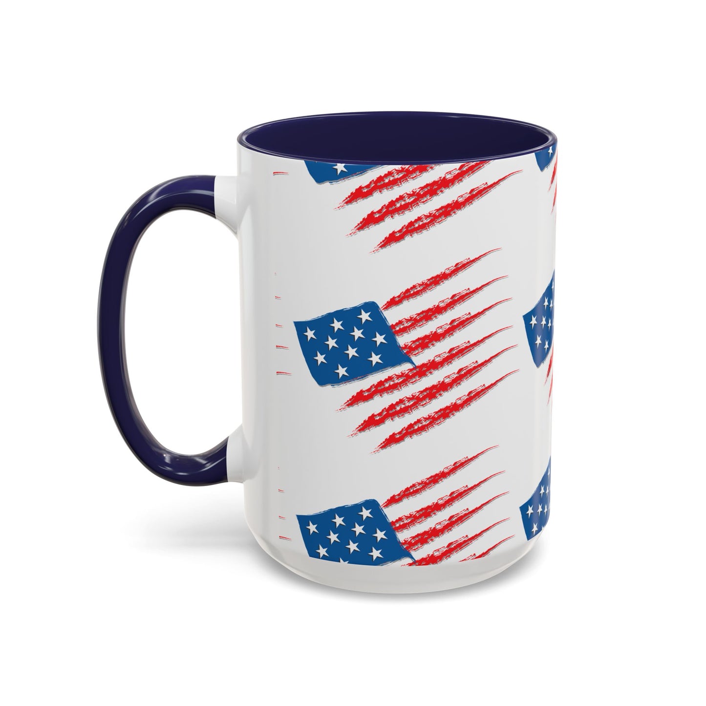 Patriotic Accent Coffee Mug | USA Flag Design