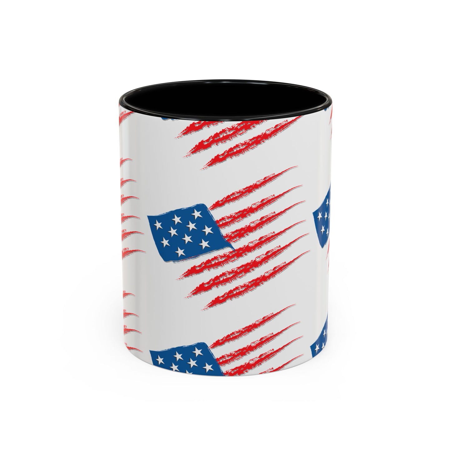 Patriotic Accent Coffee Mug | USA Flag Design