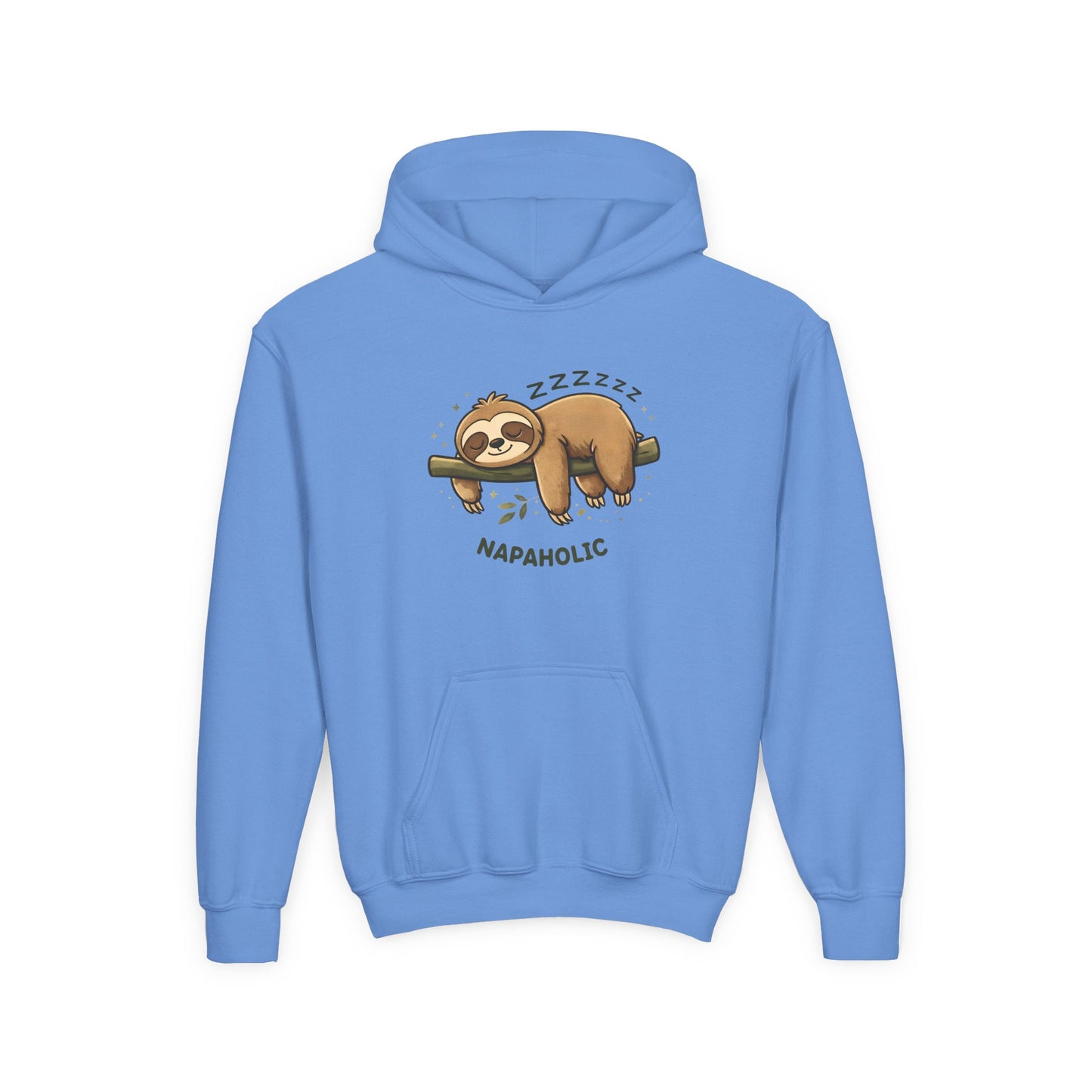 Youth Hoodie — 'Napaholic' Cute Sleeping Sloth Pullover