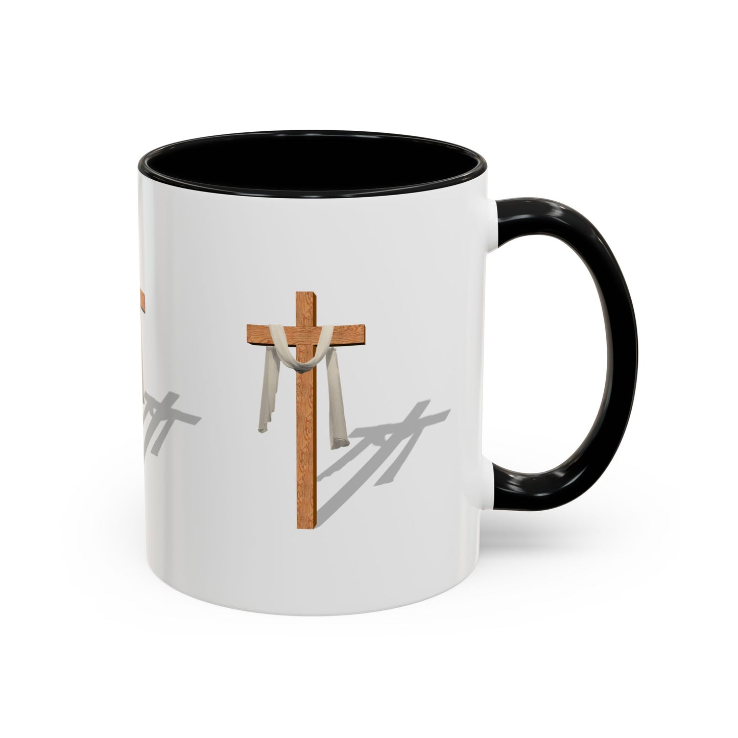Faith-Inspired Accent Coffee Mug – Spiritual Gift for Christians, Religious Decor, Church Mug, Inspirational Drinkware