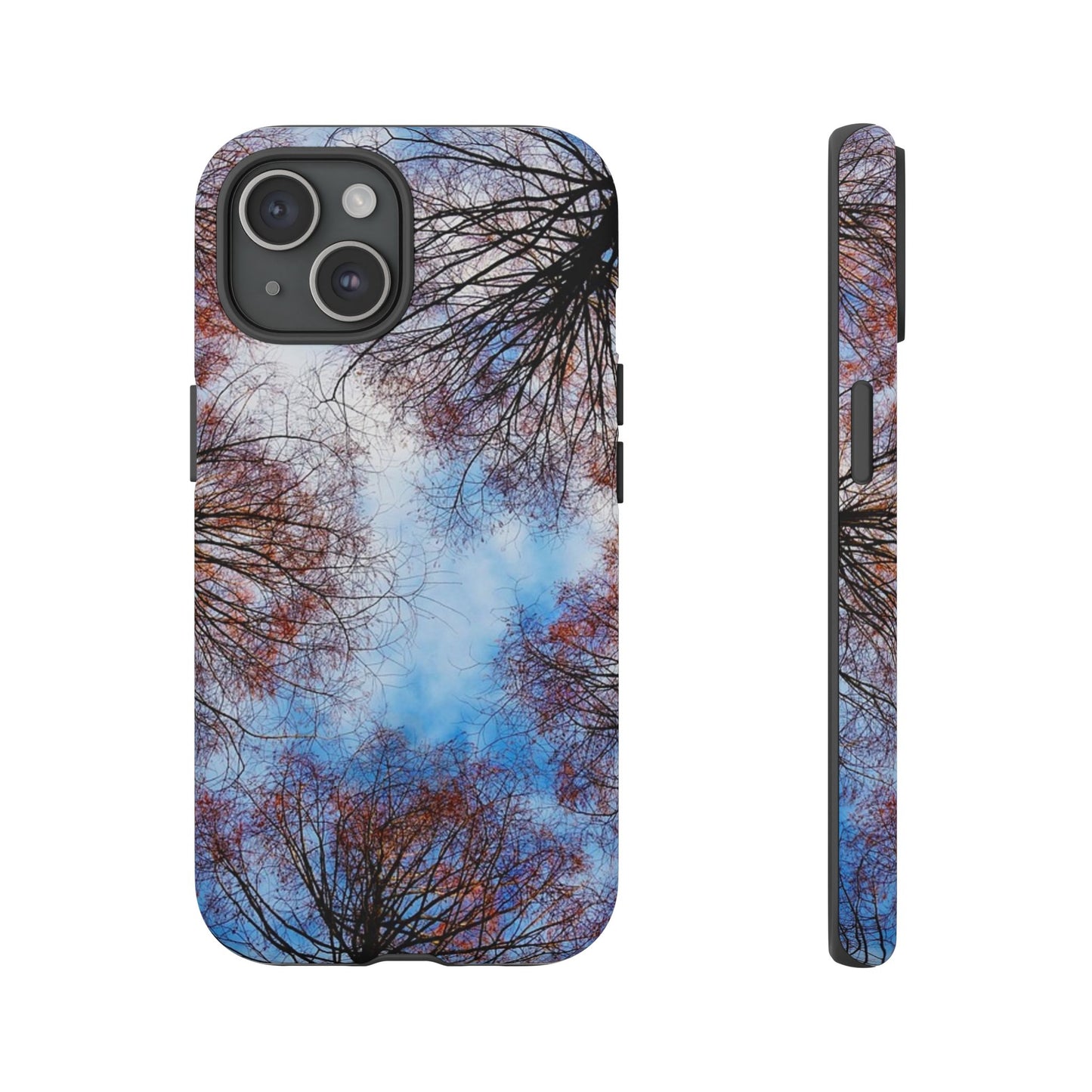 Skyward Trees Phone Case — Nature Forest Canopy Protective Tough Case