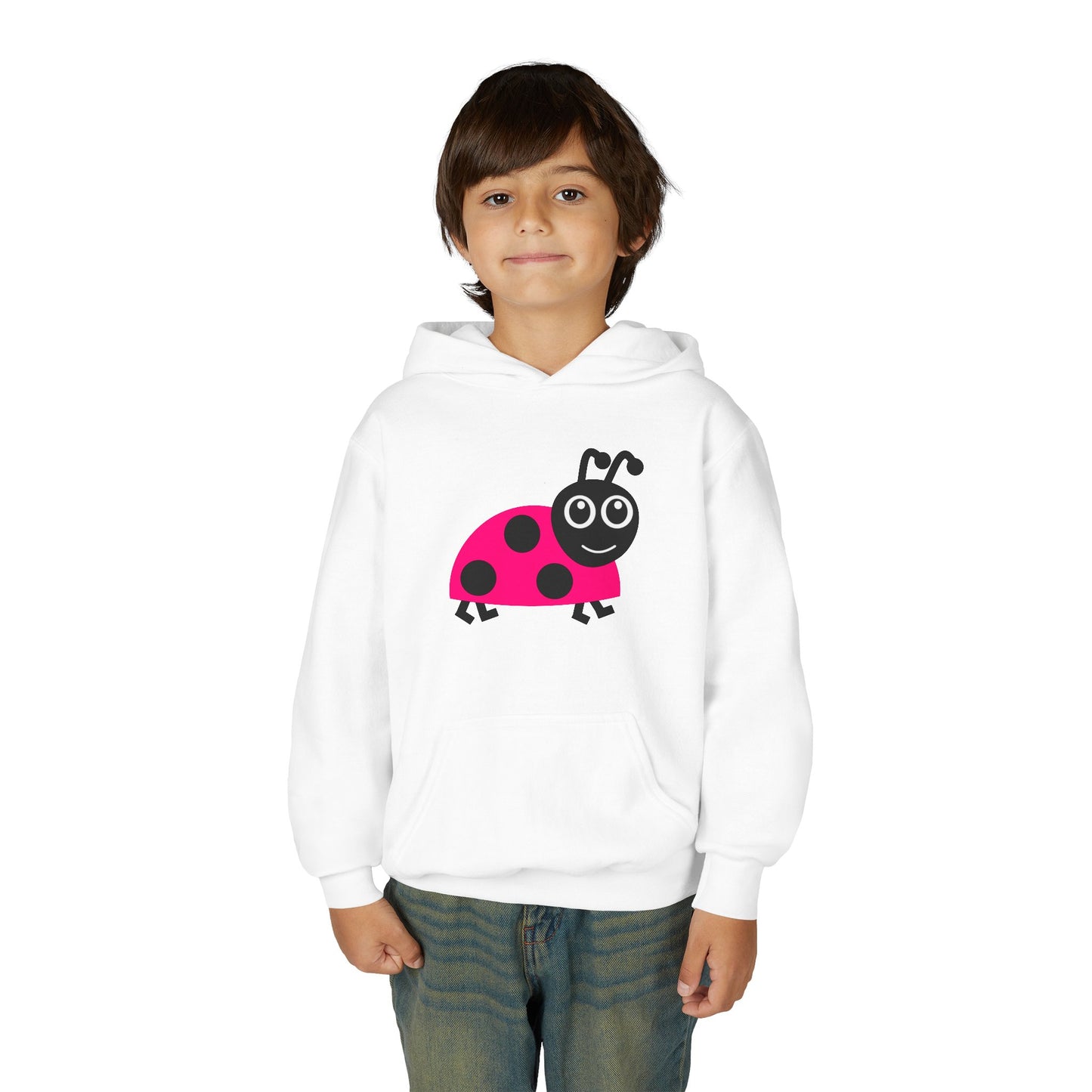 Pink Ladybug Kids Hoodie | Cute Bug Graphic Sweatshirt