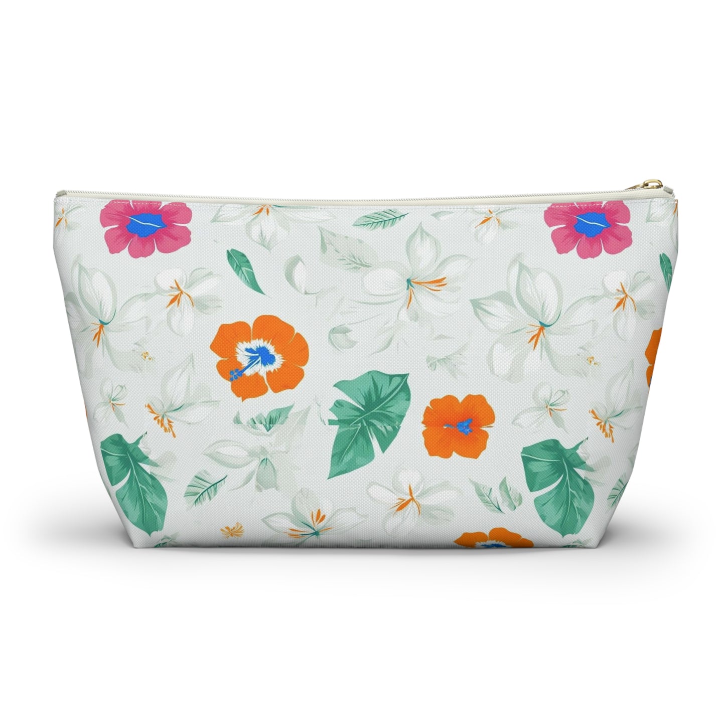 Floral Tropical Accessory Pouch — T‑Bottom Cosmetic Bag