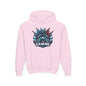 Youth Gaming Hoodie — Robotic Gamer Emblem Sweatshirt