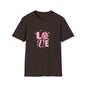 Love Cherry Blossom T-Shirt — Pink Floral "LOVE" Graphic Tee