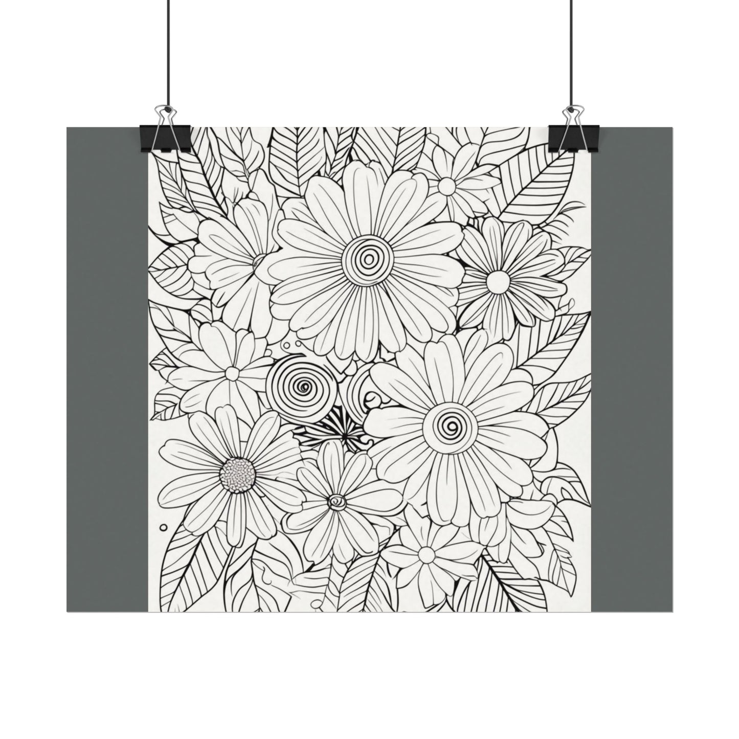 COLOR IT YOURSELF  Line Art Poster — Textured Matte Print