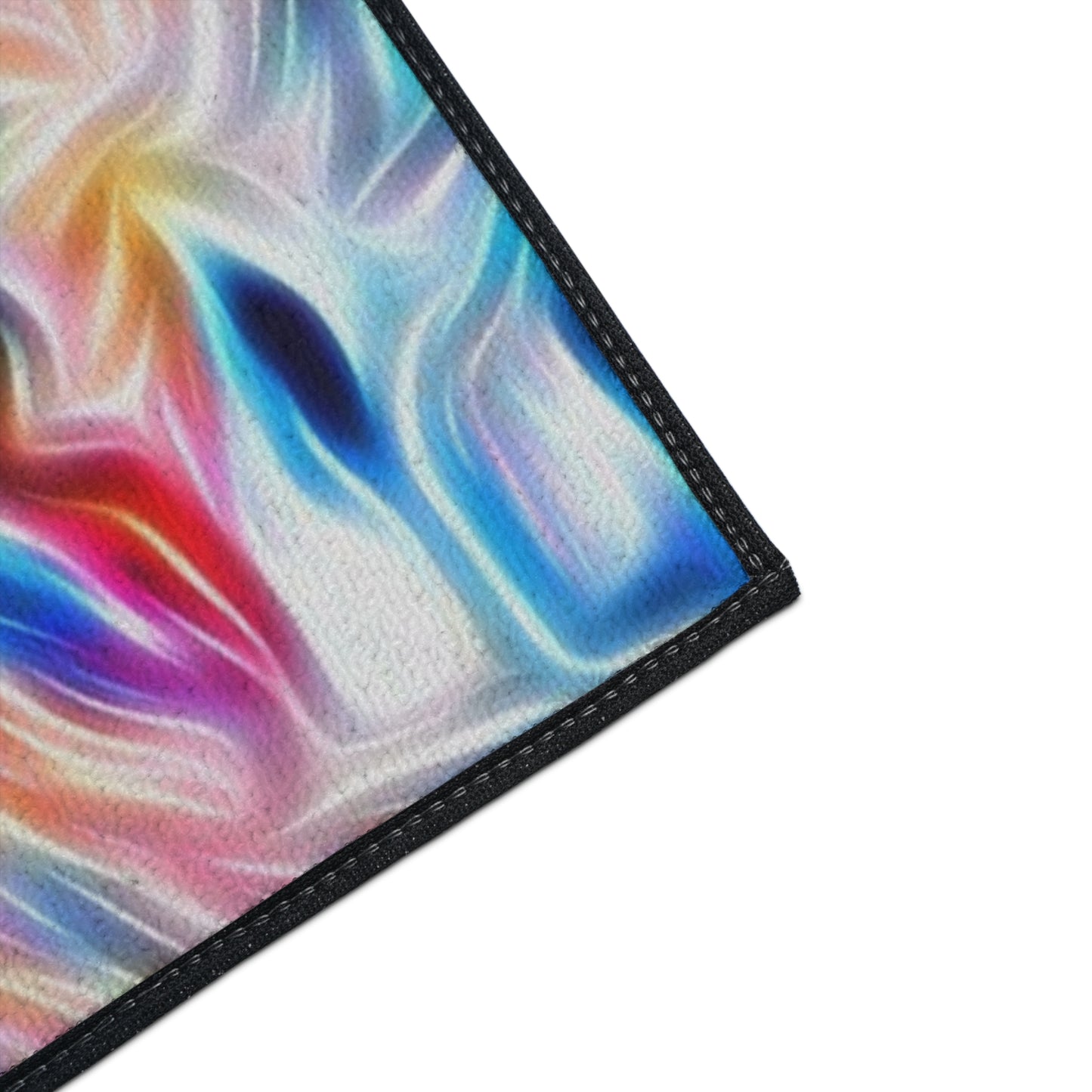 Abstract Swirl Heavy-Duty Floor Mat — Vibrant Colorful Entryway Rug