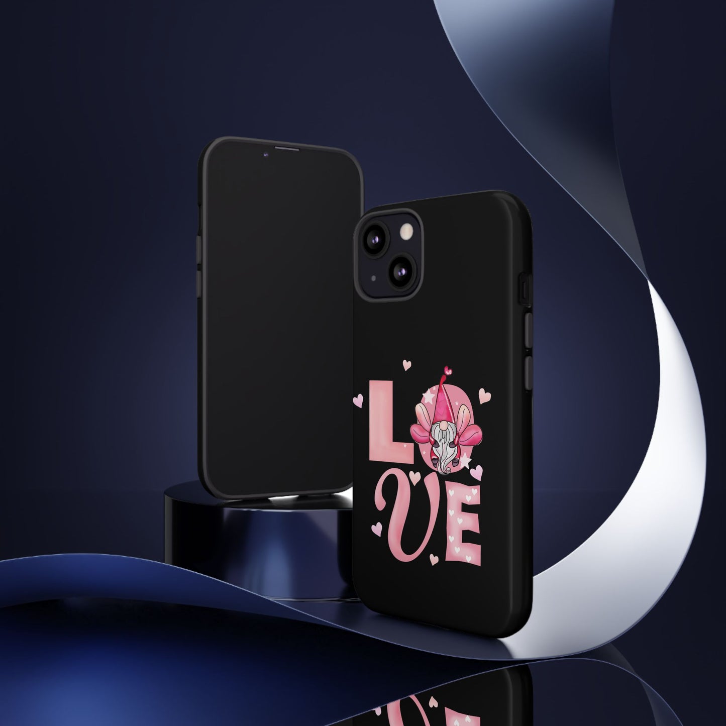 Love Gnome Phone Case — Cute Pink Heart Valentines Protective Case