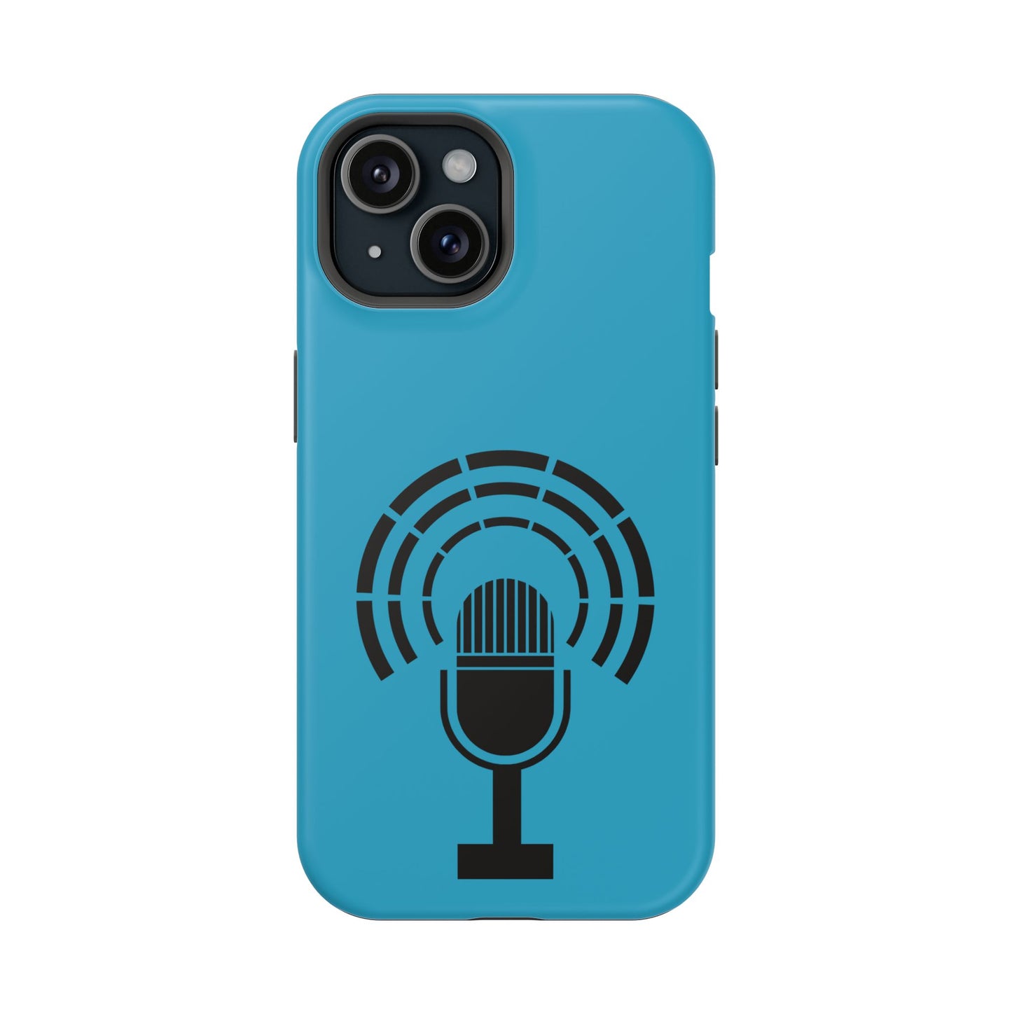 Phone Case — Retro Microphone Podcast Design, Magnetic Impact-Resistant