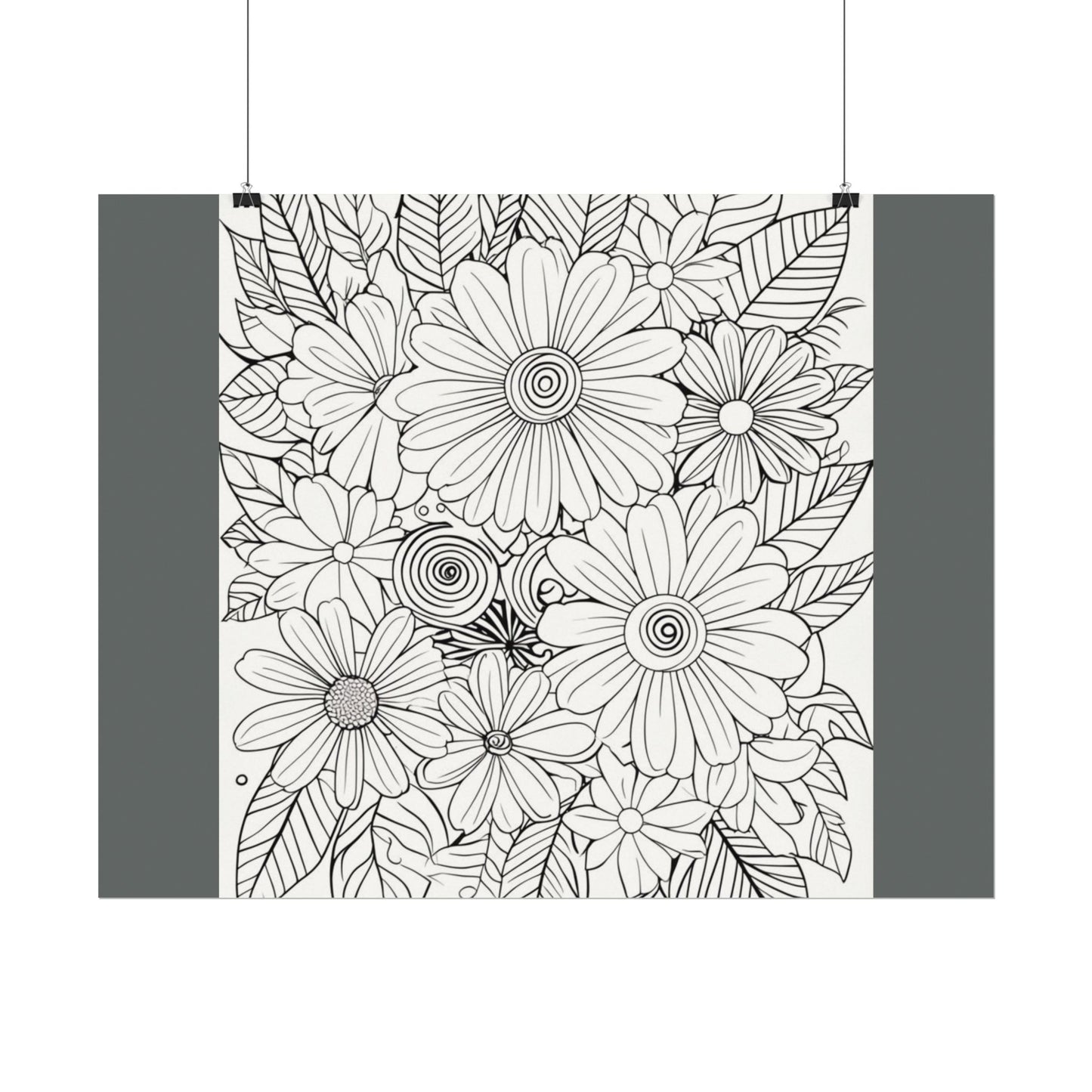 COLOR IT YOURSELF  Line Art Poster — Textured Matte Print